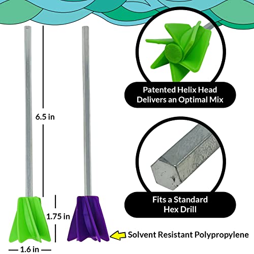 Art Resin Mixer Epoxy Mixer and Paint Mixer Drill Attachment Paint Stirrers for Drill Mud Mixer Quart or Gallon Mixing Tools Crafting Epoxy Resin - WoodArtSupply