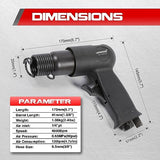 UW-AH150 Short Barrel Air Hammer Kit with Quick Change Retainer and 4 Chisels, 1-5/8 Inch Stroke, 4500 BPM, Light weight UPWOOD