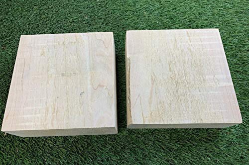 Set of 6 Basswood Bowl Blanks for Turning, Measuring 4 x 4 x 2 Inches, Suitable Carving/Whittling Block