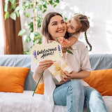 Large Rectangle-Shaped Wooden Welcome Door Sign to Paint 10Pcs, DIY Blank Unfinished Wood Ornament for Crafts Hanging Decorations, Halloween Sophena