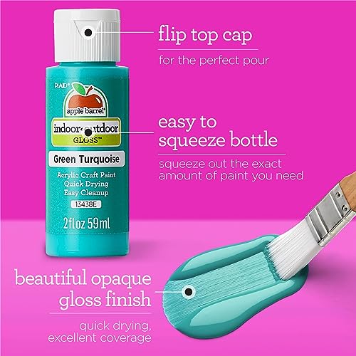 Apple Barrel Gloss Acrylic Paint in Assorted Colors (2-Ounce), 20346 Pure Pink Apple Barrel