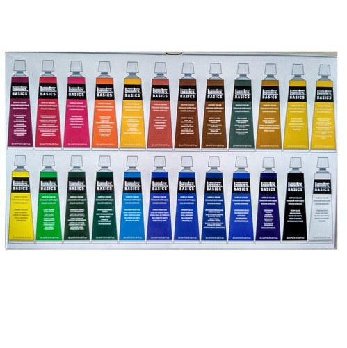 Liquitex BASICS Acrylic Paint Tube 24-Piece Set - WoodArtSupply