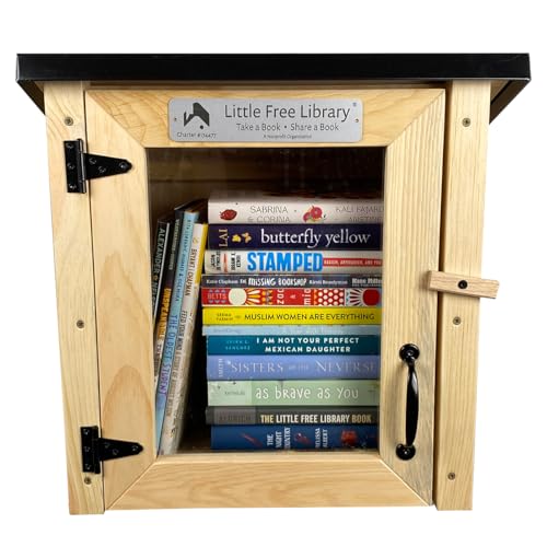 LITTLE FREE LIBRARY® Unfinished Kit with Official Charter Sign and World Map Access Included, Amish Crafted in America, Share Books, Support the LITTLE FREE LIBRARY