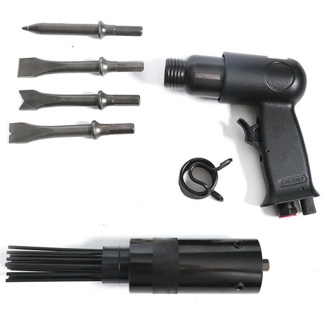 Pneumatic Needle Scaler 19 Needles and Air Hammer Pistol 4 Chisels 2 in 1 POWER AERO NOVIA