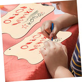 MAGICLULU 24 Pcs Shaped Wood Chips Blank Wall Signs for Crafts Blank Hanging Sign Unfinished Wood Sign Unfinished Welcome Sign DIY Wood Pallet Sign MAGICLULU