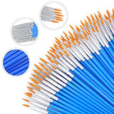 AROIC Paint Brushes Set,130pcs Nylon Hair Round Brushes Bulk Small, for Acrylic Oil Watercolor Artist Professional Painting Kits AROIC