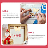 TINKSKY 50pcs Wooden Butterfly Shapes Craft Blank, Natural Unfinished Cutout Shape Wooden Butterfly, Christmas, Wedding, Guestbook, Decoupage Family TINKSKY