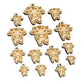 Cute Chibi Spotted Cow Mini Wood Shape Charms Jewelry DIY Craft - 25mm (7pcs) - No Hole Sniggle Sloth