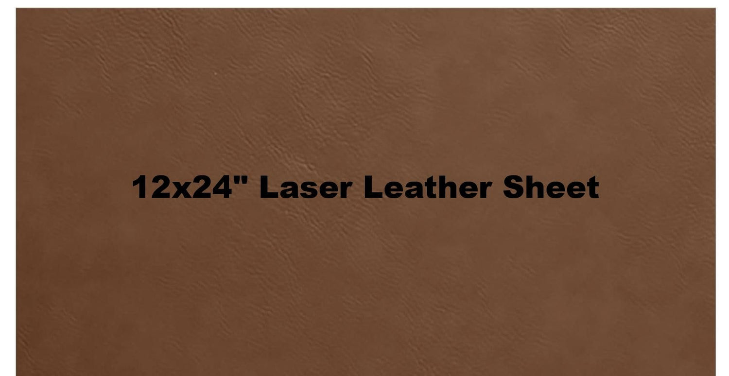 12" x 18" Laserable Leather Sheets with Heat Self-Adhesive, Laserable Leatherette, CO2 Laser Engraving Supplies, for Glowforge Supplies and Materials Generic