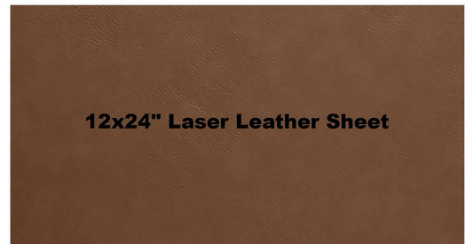 12" x 18" Laserable Leather Sheets with Heat Self-Adhesive, Laserable Leatherette, CO2 Laser Engraving Supplies, for Glowforge Supplies and Materials - WoodArtSupply