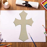 Creaides Wooden Cross DIY Crafts Cutouts Cross Shaped Unfinished Wood Slices Embellishments Ornaments for DIY Projects Halloween Christmas Party Creaides