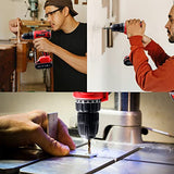 jar-owl Cordless Drill Set, 21V Brushless Drill Driver Kit, 1x 1.5Ah Li-ion Batteries, 319 In-lbs Torque, 3/8”Keyless Chuck, 2-Variable Speed, 25+1 jar-owl