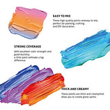 Acrylic Paint Set 30 Colors Craft Paints in Tubes with 10 Art Brushes Rich Pigment for Artists Beginners Kids Painting on Canvas Wood Fabric Crafts, INK LAB