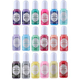 Miraclekoo 18 Colors Epoxy UV Resin Pigment Opaque Liquid Epoxy UV Resin Dye Resin Colorant, 0.35oz Each Miraclekoo