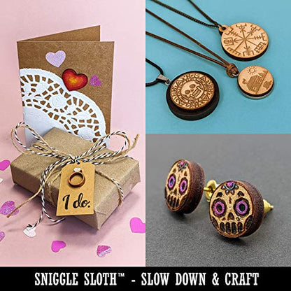 Train Tram Rail Railway Station Icon Mini Wood Shape Charms Jewelry DIY Craft - Various Sizes (16pcs) - with Hole - WoodArtSupply