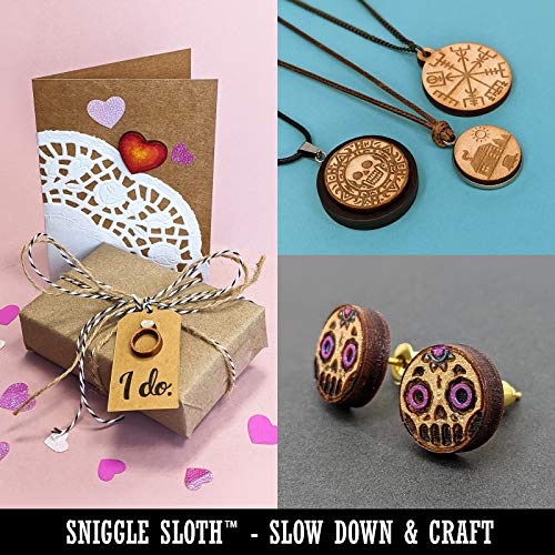 Capuchin Monkey Head Mini Wood Shape Charms Jewelry DIY Craft - Various Sizes (16pcs) - with Hole Sniggle Sloth