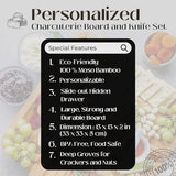 Personalized Charcuterie Board Large Cheese Board and Knife Set, Engagement Gifts, Customized Wedding Gifts for Couples Anniversary Gift Engraved ViaDante Home Concept