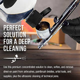 U.S. Art Supply Airbrush Cleaner, 16-Ounce Pint Bottle - Fast Acting Cleaning Solution, Quickly Remove Water-Based Acrylic Paint, Watercolor, Makeup US Art Supply