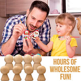 Wooden Peg Dolls Unfinished Set of 8 pcs - Wooden Dolls Peg People Family - Wooden Pegs Male and Female - Wooden Peg Family - Wooden Doll Body for AEVVV