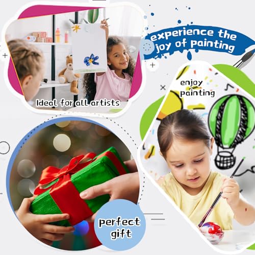 koseibal Art Paint Set with 18 Acrylic Paints, 8 Brushes, 4 Stretched Canvas, 1Wooden Easel, Etc, Premium Painting Supplies Kit for Students, Artists koseibal