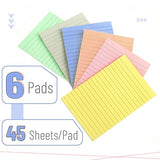 Mr. Pen- Lined Sticky Notes 4x6, 6 Pads, 45 Sheet/Pads, Morandi Colors, Sticky Notes with Lines, Sticky Note Pads, Sticky Pads, Sticky Notes Lined, Mr. Pen