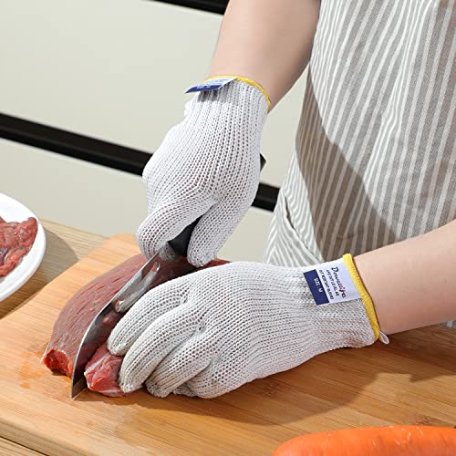 Dowellife Level 8 Reinforced Cut Resistant Gloves Food Grade, Mandoline Protective Gloves, Knife Safety Gloves for Meat Cutting, Oyster Shucking, Dowellife