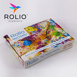 Rolio - Fluorescent Powder - 12 3g Jars of Pigment for Paint, Dye, Soap Making, Nail Polish, Epoxy Resin, Candle Making, Bath Bombs, Slime Rolio