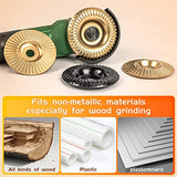 BLEKOO 4PC Angle Grinder Wood Carving Disc Set, for 4" or 4 1/2" Angle Grinder with 5/8" Arbor, Wood Shaper Carving Disc for Angle Grinder blekoo