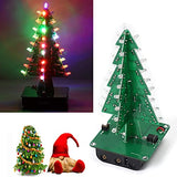 Adeept Colorful 3D Xmas Christmas Tree Led DIY Kits, 7 Color Flash RGB LED Circuit Electronic Assemble Funny Kits, STEM Project PCB Board for Student Adeept