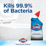 Clorox Toilet Bowl Cleaner Lime & Rust Destroyer, Automatic Toilet Bowl Cleaner, Healthcare Cleaning and Industrial Cleaning, 24 Ounces (Packaging Clorox