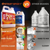 Upstart Epoxy Resin Kit DIY - Made in USA - Ultra Crystal Clear 2 Part Formulation - Perfect Casting Resin for Counter, Table Top, Wood Bar Top, Art, Upstart Epoxy