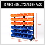HORUSDY Storage Bins Parts Rack 36Pcs Bin Organizer Garage Plastic Shop Tool, Tools for Men Tools Gif HORUSDY