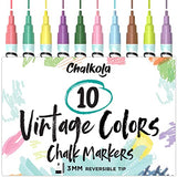 Chalkola Vintage & Metallic Bundle - 10 Metallic and 10 Vintage Markers Chalkola