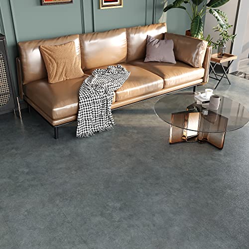VEELIKE 12''x24'' Peel and Stick Floor Tile Waterproof Grey Floor Tile Stickers 24-Pack Concrete Look Peel and Stick Flooring Tiles for Kitchen VEELIKE