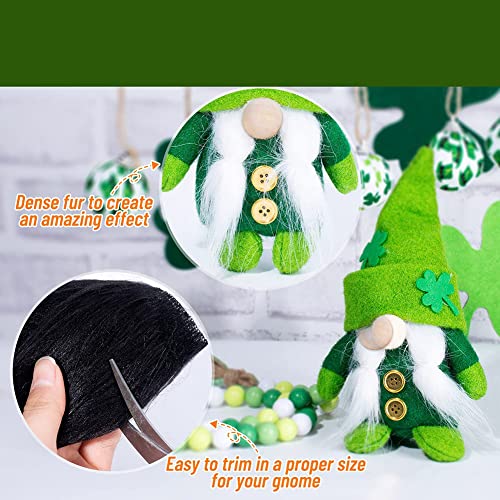 Gnome Beards for Crafting, 12 Pieces Pre-Cut Christmas Gnome Beards and Gnome Noses for Crafts Christmas Valentine's Day Independence Day Handmade EUBUY