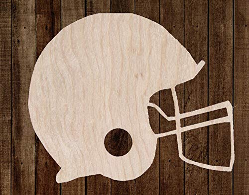 6" Football Helmet Unfinished Wood Cutout Cut Out Shapes Painting Crafts