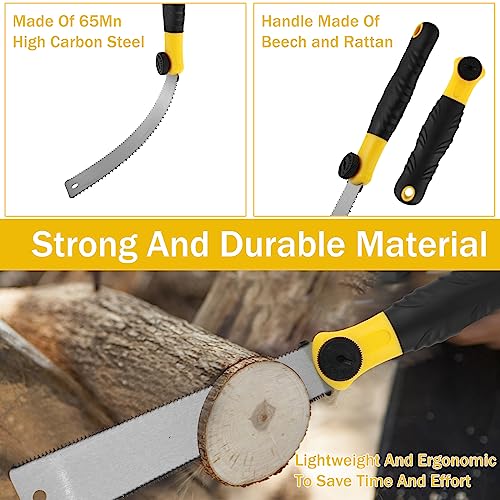 Japanese Hand Saw Sharp High Carbon Steel Pull Saw Ergonomic Non-slip Flush Cut Saw with 3 Saw blades Cutting Trimming Tool for Woodworking Pruning HOTBEST