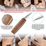 HARFINGTON Wood Carving Tools 10in1 Set Whittling Knife, Detail Knife, Hand Carving Woodworking Tool with Roll Bag for Engraver, Carpenter and HARFINGTON