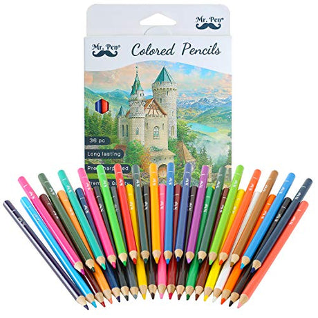 Mr. Pen- Colored Pencils, 36 Pack, Soft Core, Colored Pencils for Adult Coloring, Coloring Pencils, Color Pencils for Kids, Color Pencil Set, Mr. Pen
