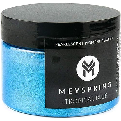 MEYSPRING Tropical Blue Epoxy Resin Color Pigment - 50 Grams - Great for Resin Art, Epoxy Resin, and UV Resin - Mica Powder for Epoxy Resin
