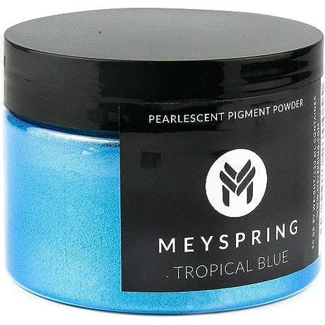 MEYSPRING Tropical Blue Epoxy Resin Color Pigment - 50 Grams - Great for Resin Art, Epoxy Resin, and UV Resin - Mica Powder for Epoxy Resin MEYSPRING