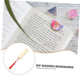 Operitacx 1 6pcs Blank Wooden Bookmark Unfinished Bookmark Unfinished Blank Tags Reading Bookmarks Wood Blank Bookmark Blank Craft Bookmark Red Gifts Operitacx