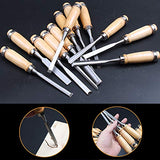 Wood Chisel Tool Set, 12pcs Woodworking Chisels Wood Carving Tools Trimming Down Wood Woodworking Lathe Gouges Tools with Roll-Up Carrying Case for Zerone
