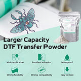 GO2CRAFT DTF Transfer Flim Powder Kit, 20Pcs DTF Film for DTF Sublimation Printer,17.6oz/500g White Digital Hot Melt Adhesive DTF Powder,Washable & GO2CRAFT