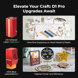 xTool 1064nm Infrared Laser Module for D1 Pro, 0.03mm Ultra-fine Laser Spot, 15KW Peak Power Laser Head for Personalized Gift and Jewelcrafting, for Makeblock