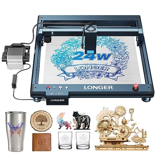 Longer Laser B1 Engraver, 24W Laser Cutter Engraving Machine with Air Assist, 120W DIY Precisely Laser Engraving Machine, CNC Machine for Wood and - WoodArtSupply