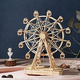Rolife Ferris Wheel Music Box 3D Wooden Puzzle Kit for Adults and Kids Rolife