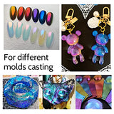 8 Colors Chameleon Mica Powder, Epoxy Resin Color Pigment Powder, Color Shift Mica Powder Set, Epoxy Resin Pigment Powder for Nail Art, Soap Making, yesogreat