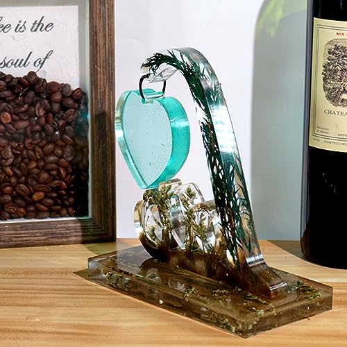 Japleed 2pcs Picture Frame Resin Mold, Heart Resin Mold for Photo Frame, Large Silicone Molds for Resin Casting, Heart Love Shape Epoxy Mold for DIY japleed