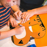 Large Size 12 Inch Wooden Letters Boo Ornaments to Paint, Halloween Decorations DIY Blank Unfinished Wood Ornament Walls Crafts Decorations, Sophena